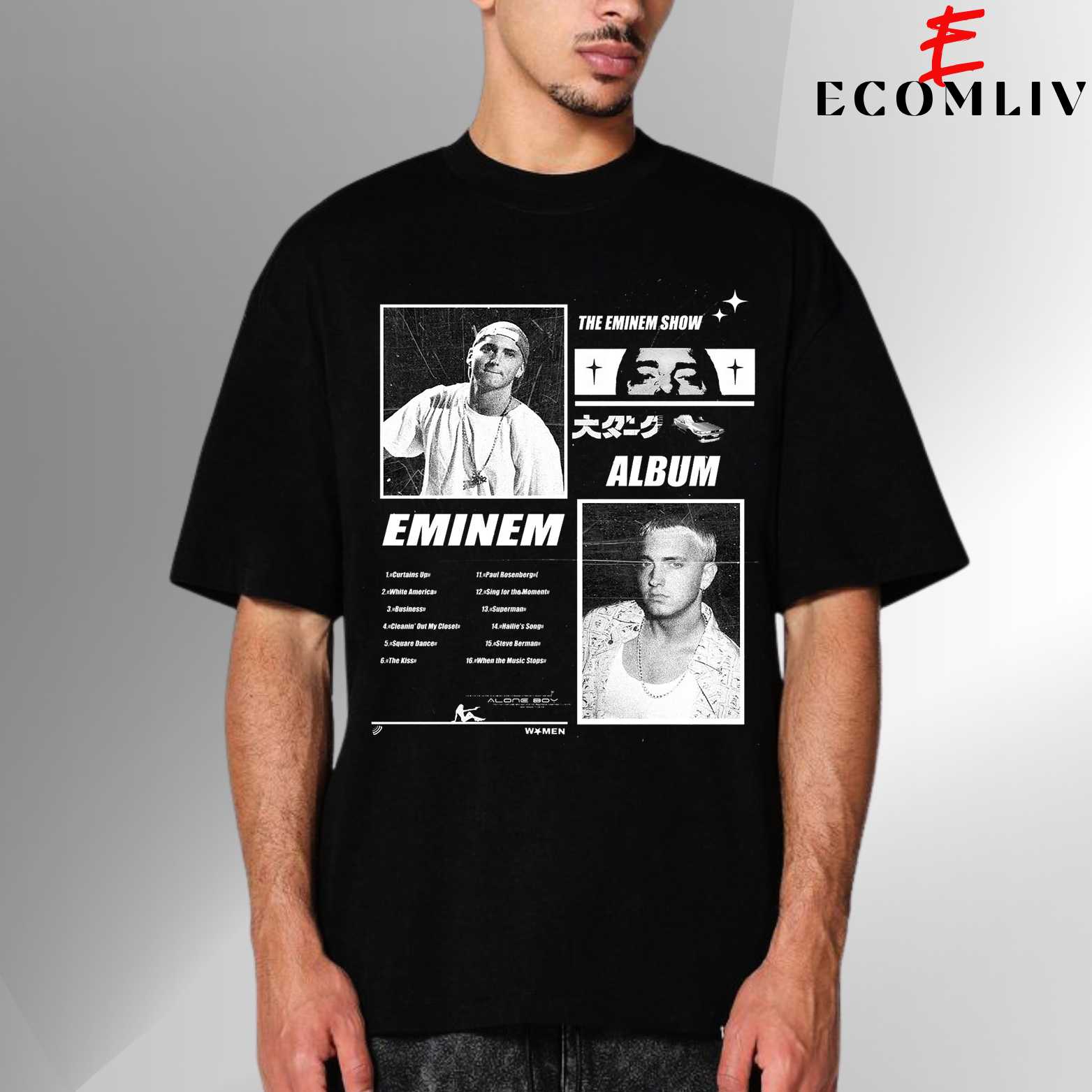 Eminem Tour T Shirt, Unisex Concert Tee, Hip Hop Streetwear Shirt
